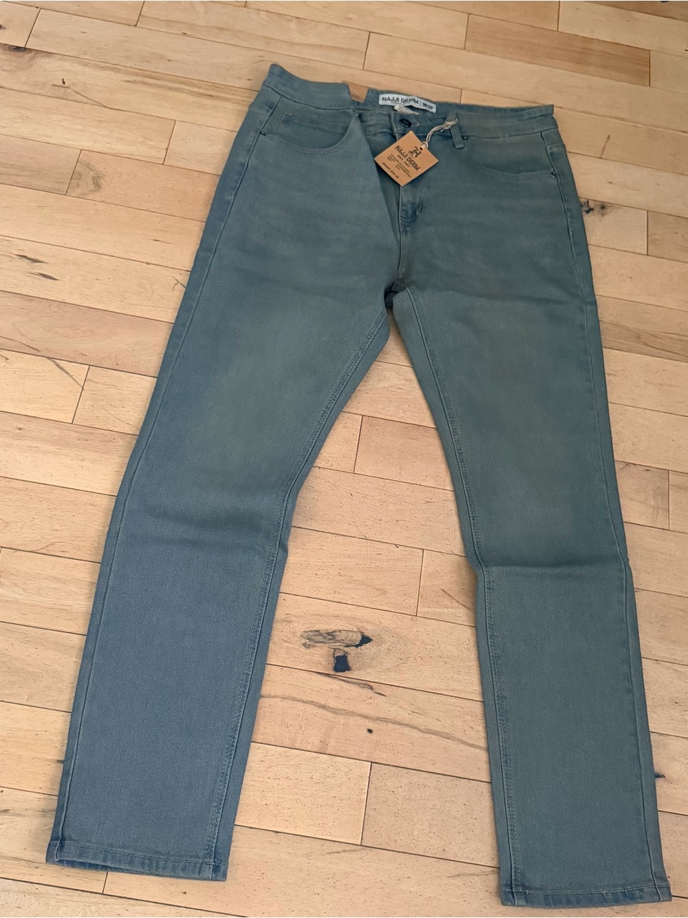 Hajji Shadow Men’s Denim Olive Green Wash Jeans 38X32 NWT Grunge Street Wear